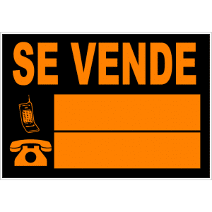 cartel se vende casa de un particular